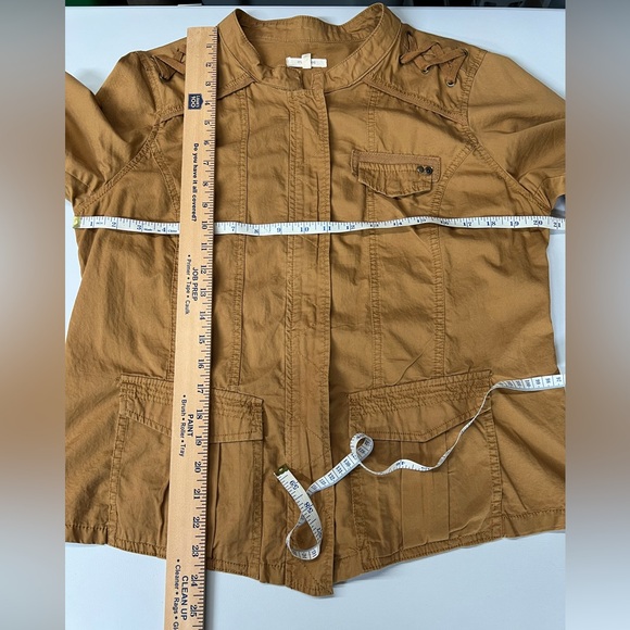 Maurices Criss Cross Lace Shoulder Lightweight Brown Jacket Womens Large - Picture 4 of 6